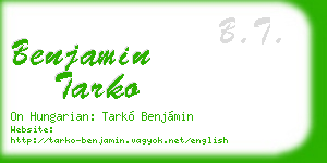 benjamin tarko business card