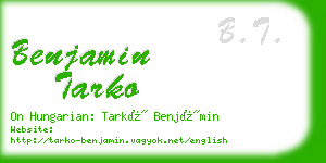 benjamin tarko business card